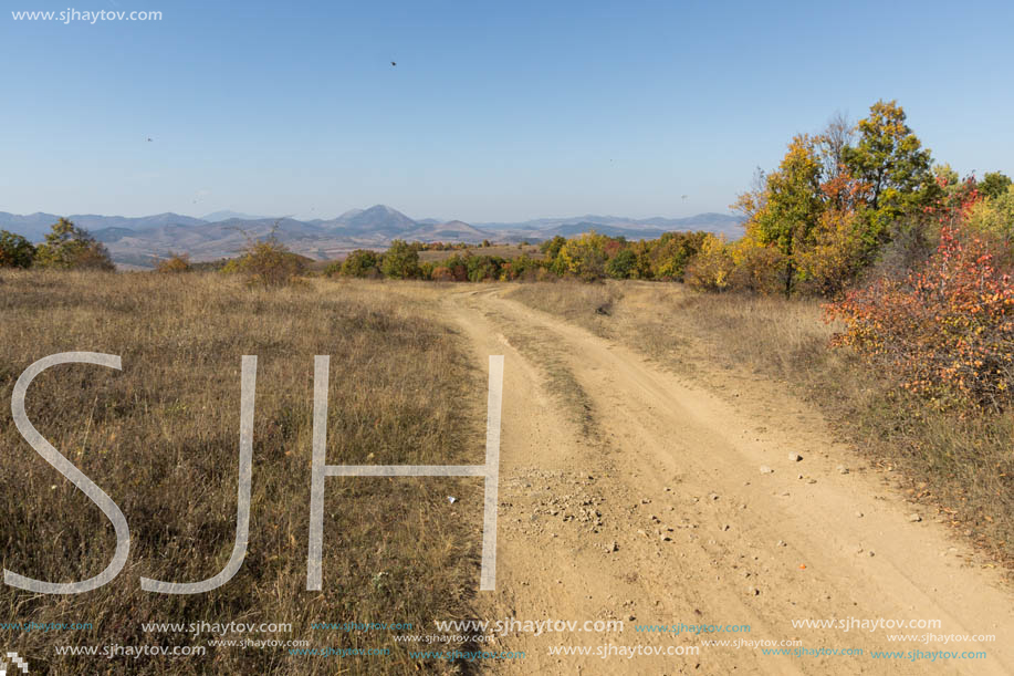 Amazing Autumn landscape of Cherna Gora (Monte Negro) mountain, Pernik Region, Bulgaria