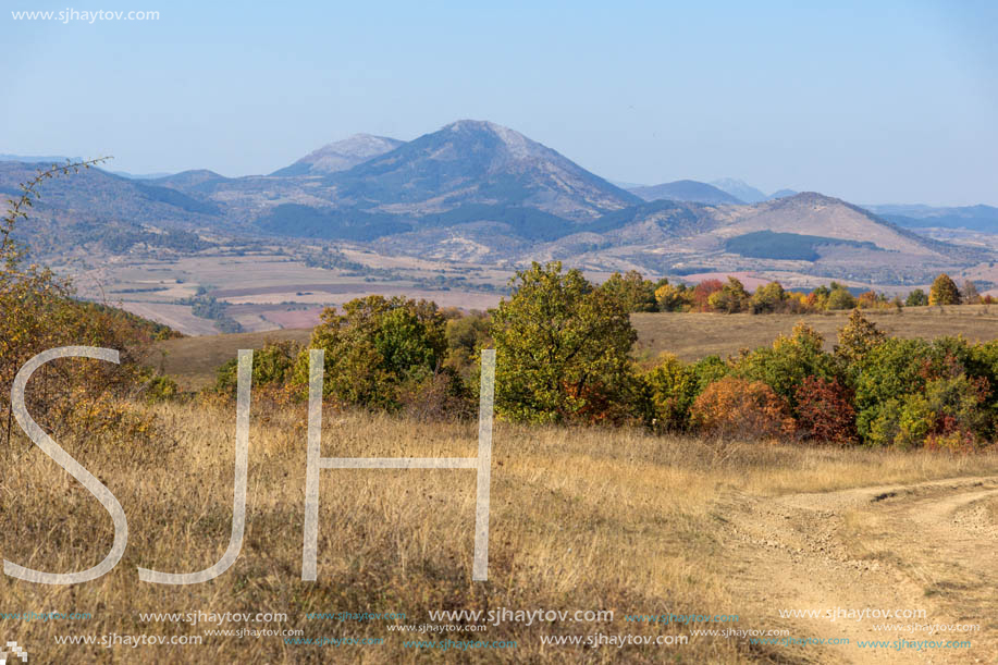 Amazing Autumn landscape of Cherna Gora (Monte Negro) mountain, Pernik Region, Bulgaria