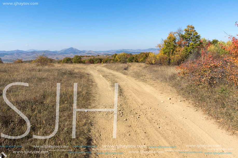 Amazing Autumn landscape of Cherna Gora (Monte Negro) mountain, Pernik Region, Bulgaria