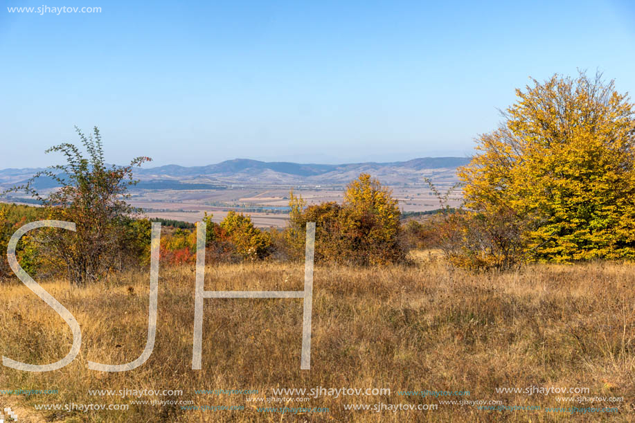 Amazing Autumn landscape of Cherna Gora (Monte Negro) mountain, Pernik Region, Bulgaria