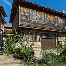 NESSEBAR, BULGARIA - AUGUST 12, 2018: Typical Street in old town of Nessebar, Burgas Region, Bulgaria