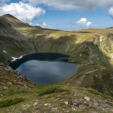 Summer view of The Eye Lake, Rila Mountain, The Seven Rila Lakes, Bulgaria