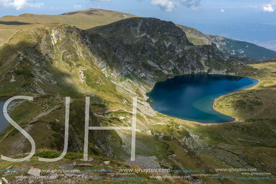 Summer view of The Eye and The Kidney Lakes, Rila Mountain, The Seven Rila Lakes, Bulgaria