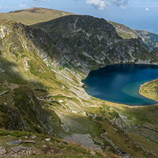 Summer view of The Eye and The Kidney Lakes, Rila Mountain, The Seven Rila Lakes, Bulgaria