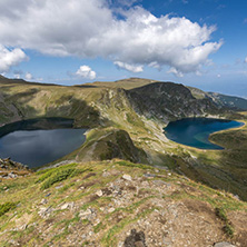 Summer view of The Eye and The Kidney Lakes, Rila Mountain, The Seven Rila Lakes, Bulgaria