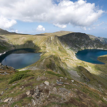 Summer view of The Eye and The Kidney Lakes, Rila Mountain, The Seven Rila Lakes, Bulgaria