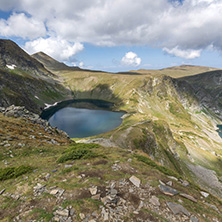 Summer view of The Eye and The Kidney Lakes, Rila Mountain, The Seven Rila Lakes, Bulgaria