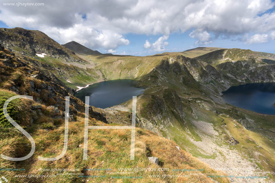 Summer view of The Eye and The Kidney Lakes, Rila Mountain, The Seven Rila Lakes, Bulgaria