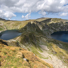 Summer view of The Eye and The Kidney Lakes, Rila Mountain, The Seven Rila Lakes, Bulgaria