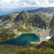 Summer view of The Twin, The Trefoil The Fish and The Lower Lakes, Rila Mountain, The Seven Rila Lakes, Bulgaria