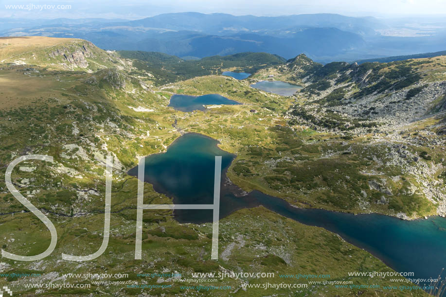 Summer view of The Twin lake, Rila Mountain, The Seven Rila Lakes, Bulgaria