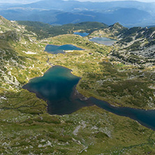 Summer view of The Twin lake, Rila Mountain, The Seven Rila Lakes, Bulgaria