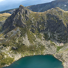 Summer view of The Twin lake, Rila Mountain, The Seven Rila Lakes, Bulgaria