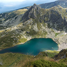 Summer view of The Twin lake, Rila Mountain, The Seven Rila Lakes, Bulgaria