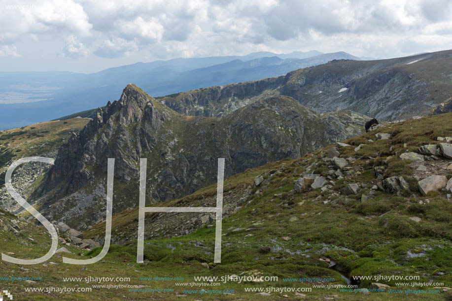 Summer view of Rila Mountan near The Seven Rila Lakes, Bulgaria