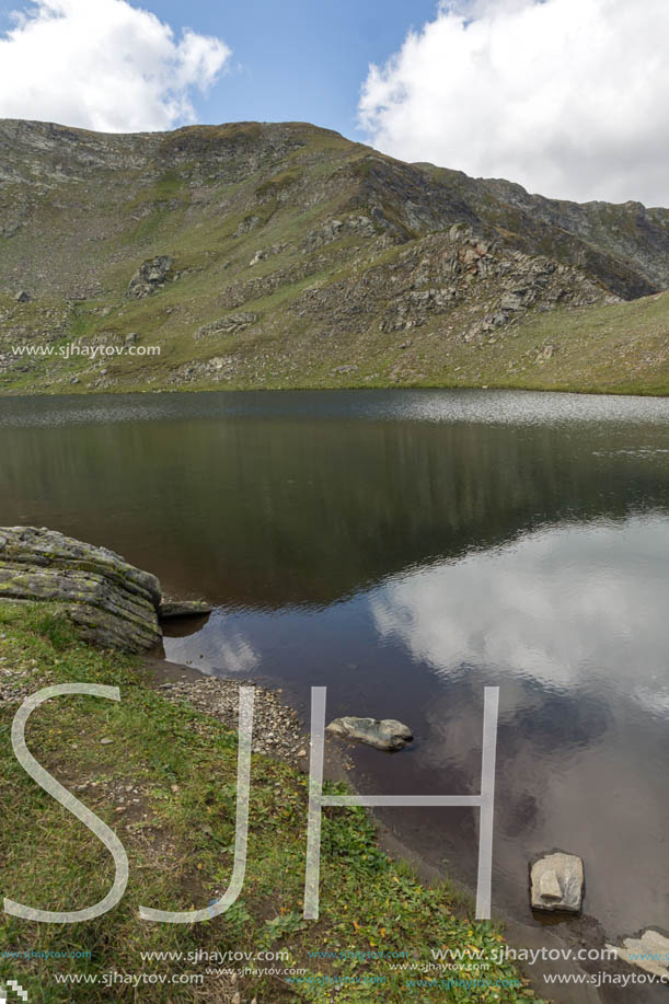 Summer view of The Tear lake, Rila Mountain, The Seven Rila Lakes, Bulgaria