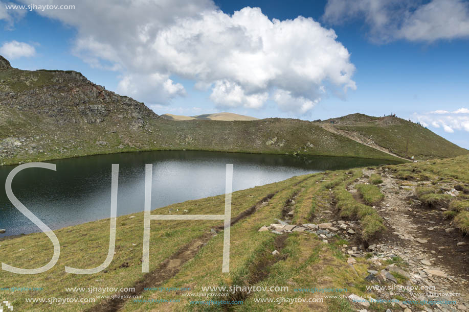 Summer view of The Tear lake, Rila Mountain, The Seven Rila Lakes, Bulgaria