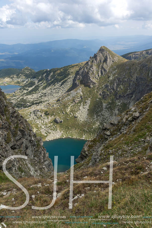 Summer view of The Twin lake, Rila Mountain, The Seven Rila Lakes, Bulgaria