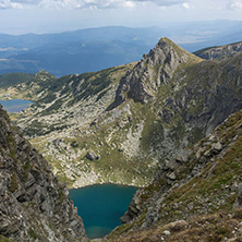 Summer view of The Twin lake, Rila Mountain, The Seven Rila Lakes, Bulgaria