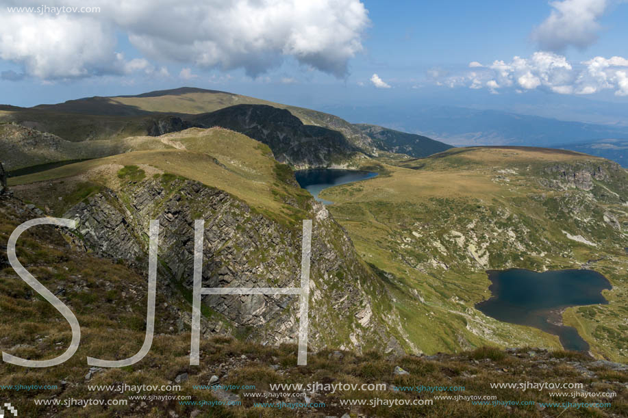 Summer view of The Eye and The Kidney Lakes, Rila Mountain, The Seven Rila Lakes, Bulgaria