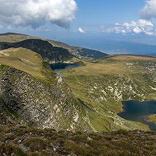 Summer view of The Eye and The Kidney Lakes, Rila Mountain, The Seven Rila Lakes, Bulgaria
