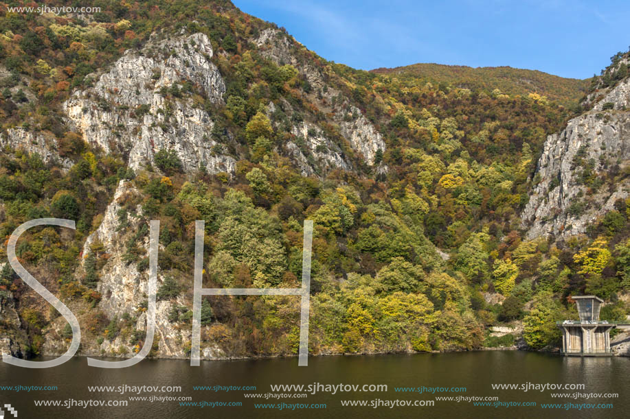 Amazing Autumn ladscape of The Krichim Reservoir, Rhodope Mountains, Plovdiv Region, Bulgaria