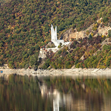 Amazing Autumn landscape of The Vacha (Antonivanovtsi) Reservoir, Rhodope Mountains, Plovdiv Region, Bulgaria