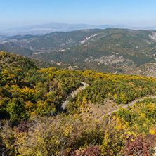 Autumn landscape of Ruen Mountain - northern part of Vlahina Mountain, Kyustendil Region, Bulgaria