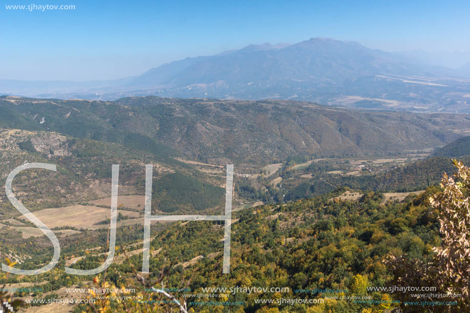 Autumn landscape of Ruen Mountain - northern part of Vlahina Mountain, Kyustendil Region, Bulgaria