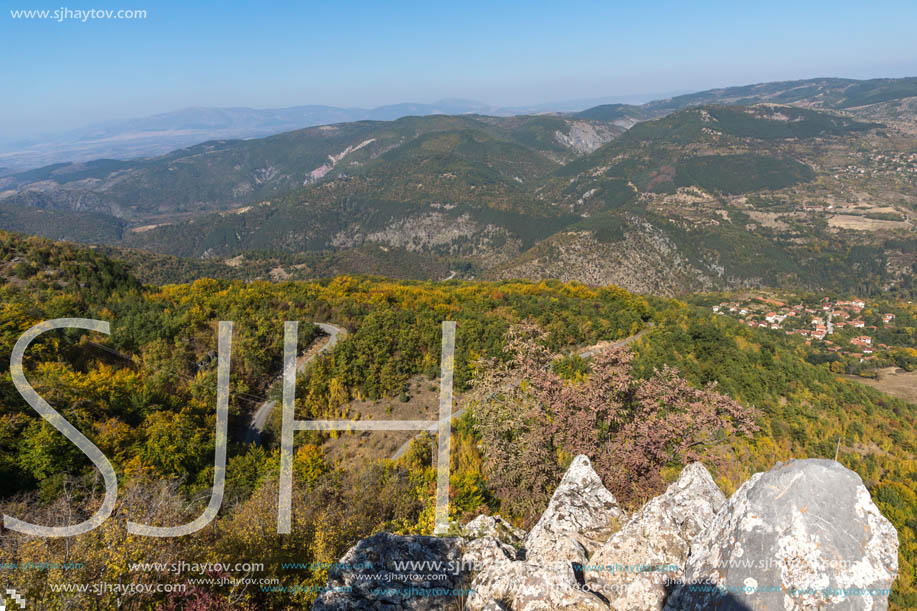 Autumn landscape of Ruen Mountain - northern part of Vlahina Mountain, Kyustendil Region, Bulgaria