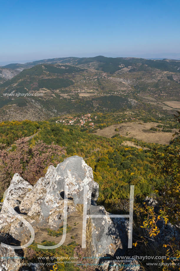 Autumn landscape of Ruen Mountain - northern part of Vlahina Mountain, Kyustendil Region, Bulgaria