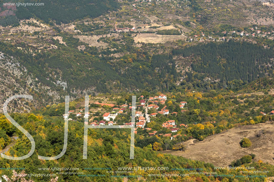 Autumn landscape of Ruen Mountain - northern part of Vlahina Mountain, Kyustendil Region, Bulgaria