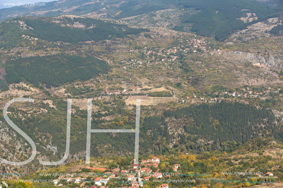 Autumn landscape of Ruen Mountain - northern part of Vlahina Mountain, Kyustendil Region, Bulgaria