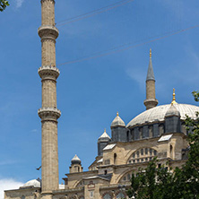 Architectural detail of Built by architect Mimar Sinan between 1569 and 1575 Selimiye Mosque  in city of Edirne,  East Thrace, Turkey