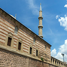 Architectural detail of Built by architect Mimar Sinan between 1569 and 1575 Selimiye Mosque  in city of Edirne,  East Thrace, Turkey