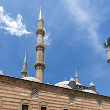 Architectural detail of Built by architect Mimar Sinan between 1569 and 1575 Selimiye Mosque  in city of Edirne,  East Thrace, Turkey