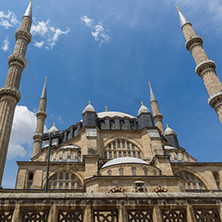 Architectural detail of Built by architect Mimar Sinan between 1569 and 1575 Selimiye Mosque  in city of Edirne,  East Thrace, Turkey