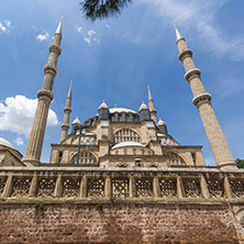 Architectural detail of Built by architect Mimar Sinan between 1569 and 1575 Selimiye Mosque  in city of Edirne,  East Thrace, Turkey