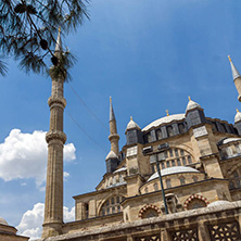 Architectural detail of Built by architect Mimar Sinan between 1569 and 1575 Selimiye Mosque  in city of Edirne,  East Thrace, Turkey