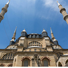 Architectural detail of Built by architect Mimar Sinan between 1569 and 1575 Selimiye Mosque  in city of Edirne,  East Thrace, Turkey