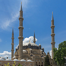 Architectural detail of Built by architect Mimar Sinan between 1569 and 1575 Selimiye Mosque  in city of Edirne,  East Thrace, Turkey