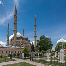 Architectural detail of Built by architect Mimar Sinan between 1569 and 1575 Selimiye Mosque  in city of Edirne,  East Thrace, Turkey