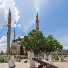 Architectural detail of Built by architect Mimar Sinan between 1569 and 1575 Selimiye Mosque  in city of Edirne,  East Thrace, Turkey