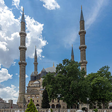 Architectural detail of Built by architect Mimar Sinan between 1569 and 1575 Selimiye Mosque  in city of Edirne,  East Thrace, Turkey