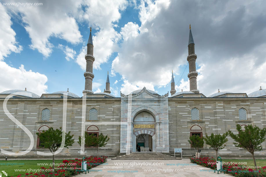 Architectural detail of Built by architect Mimar Sinan between 1569 and 1575 Selimiye Mosque  in city of Edirne,  East Thrace, Turkey