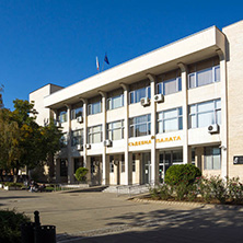 BLAGOEVGRAD, BULGARIA - OCTOBER 6, 2018: The Center of town of Blagoevgrad, Bulgaria