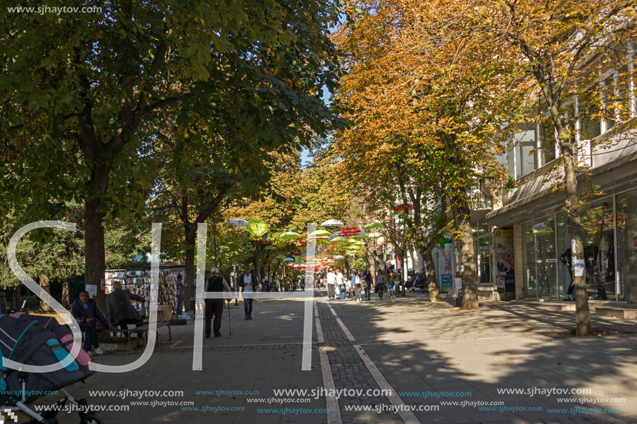 BLAGOEVGRAD, BULGARIA - OCTOBER 6, 2018: The Center of town of Blagoevgrad, Bulgaria