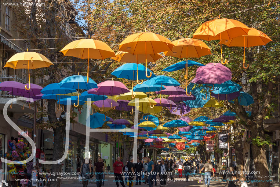 BLAGOEVGRAD, BULGARIA - OCTOBER 6, 2018: The Center of town of Blagoevgrad, Bulgaria