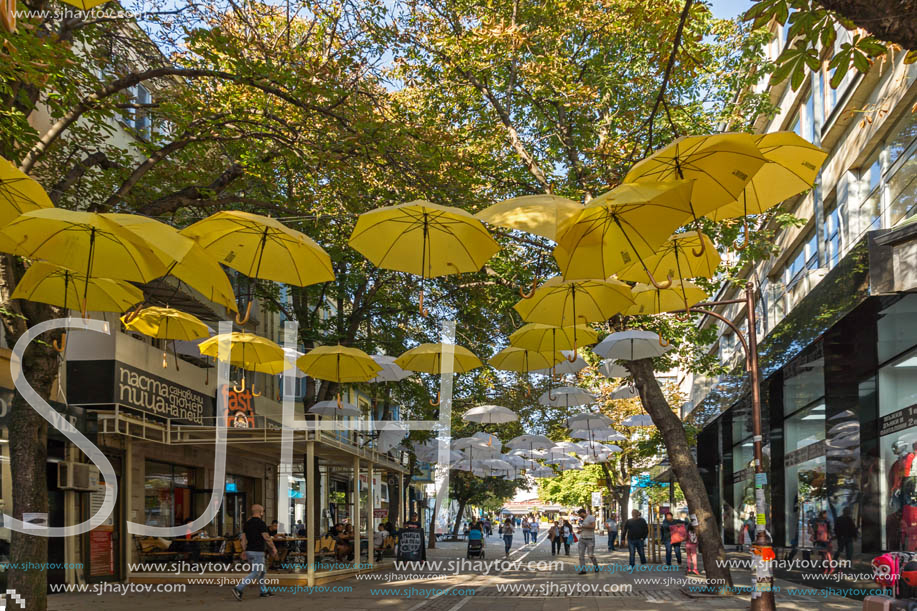 BLAGOEVGRAD, BULGARIA - OCTOBER 6, 2018: The Center of town of Blagoevgrad, Bulgaria