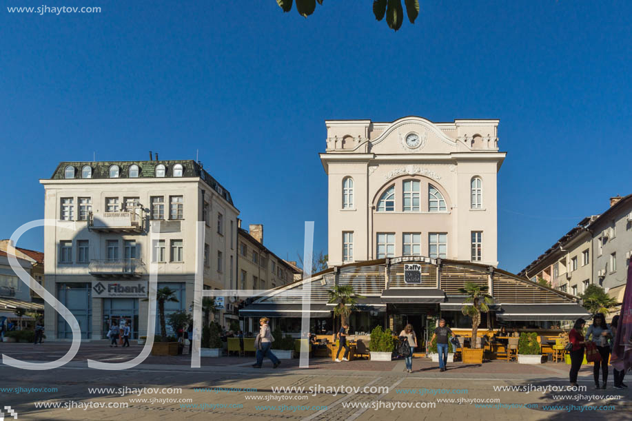 BLAGOEVGRAD, BULGARIA - OCTOBER 6, 2018: The Center of town of Blagoevgrad, Bulgaria